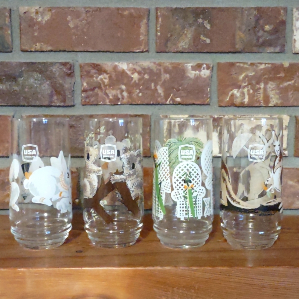 Vintage USA Gasoline glasses